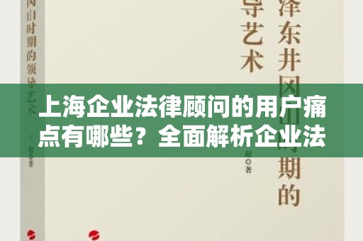 上海企业法律顾问的用户痛点有哪些？全面解析企业法务需求