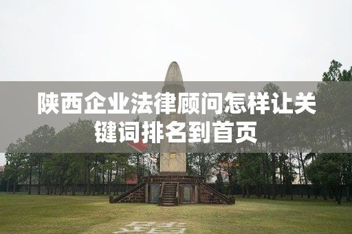 陕西企业法律顾问怎样让关键词排名到首页