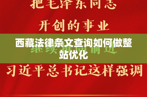 西藏法律条文查询如何做整站优化