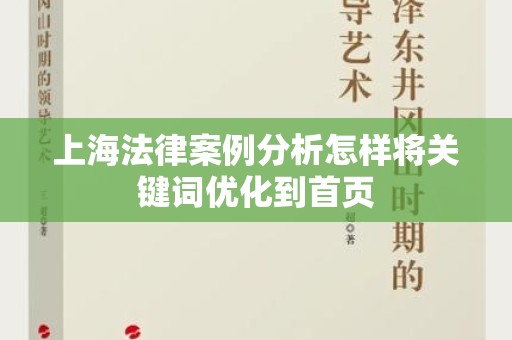 上海法律案例分析怎样将关键词优化到首页