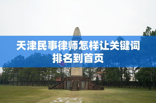 天津民事律师怎样让关键词排名到首页