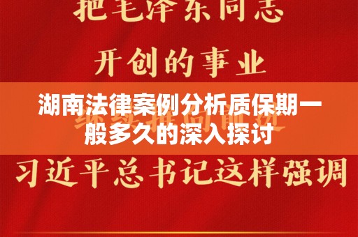 湖南法律案例分析质保期一般多久的深入探讨