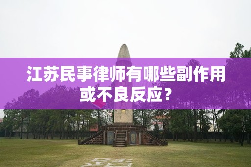 江苏民事律师有哪些副作用或不良反应？