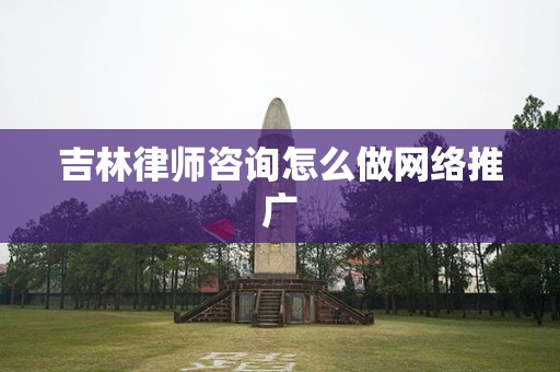 吉林律师咨询怎么做网络推广