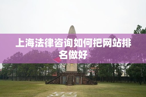 上海法律咨询如何把网站排名做好