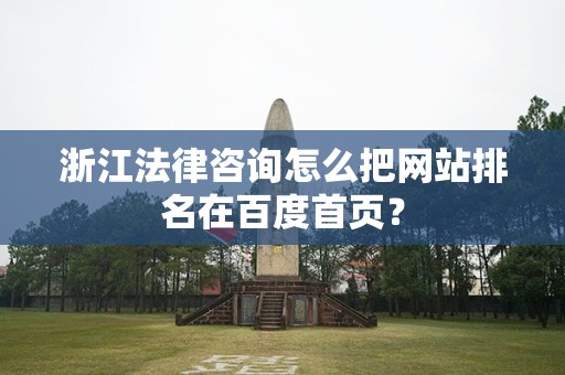 浙江法律咨询怎么把网站排名在百度首页？