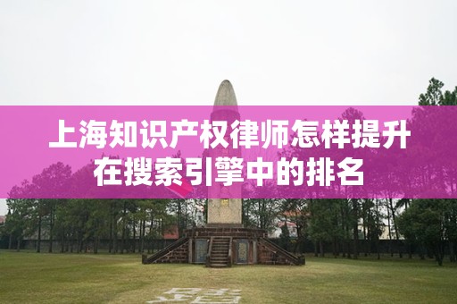 上海知识产权律师怎样提升在搜索引擎中的排名