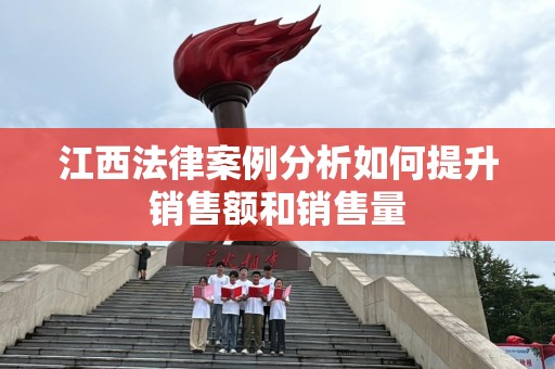江西法律案例分析如何提升销售额和销售量