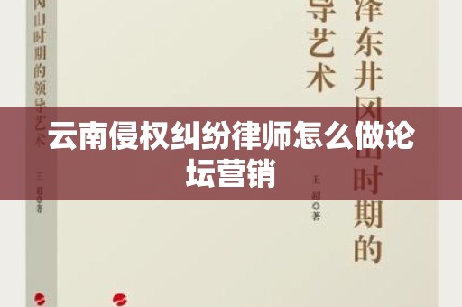 云南侵权纠纷律师怎么做论坛营销