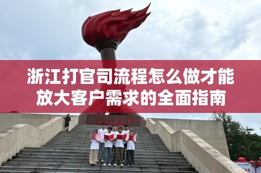 浙江打官司流程怎么做才能放大客户需求的全面指南
