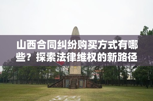 山西合同纠纷购买方式有哪些？探索法律维权的新路径