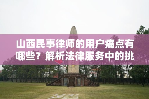 山西民事律师的用户痛点有哪些？解析法律服务中的挑战与解决方案