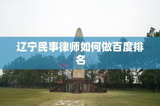 辽宁民事律师如何做百度排名