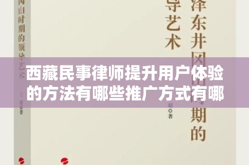 西藏民事律师提升用户体验的方法有哪些推广方式有哪些