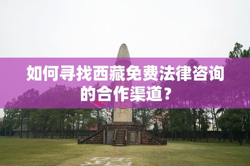 如何寻找西藏免费法律咨询的合作渠道？