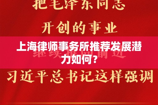 上海律师事务所推荐发展潜力如何？