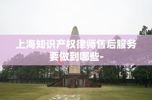 上海知识产权律师售后服务要做到哪些-