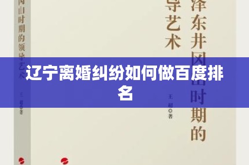 辽宁离婚纠纷如何做百度排名