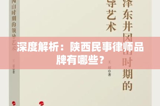 深度解析：陕西民事律师品牌有哪些？