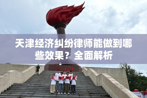 天津经济纠纷律师能做到哪些效果？全面解析