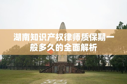 湖南知识产权律师质保期一般多久的全面解析
