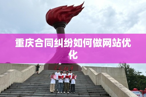 重庆合同纠纷如何做网站优化