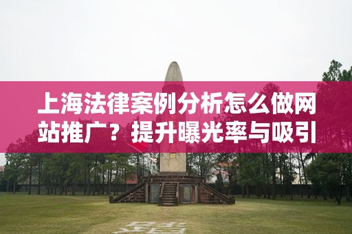 上海法律案例分析怎么做网站推广？提升曝光率与吸引力的全面指南