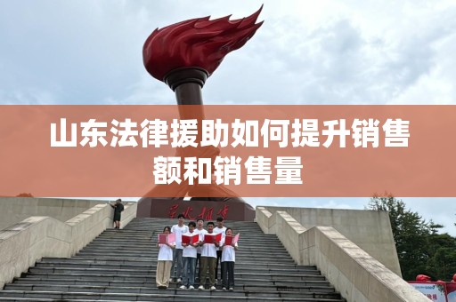 山东法律援助如何提升销售额和销售量