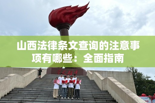山西法律条文查询的注意事项有哪些：全面指南