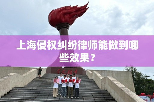 上海侵权纠纷律师能做到哪些效果？