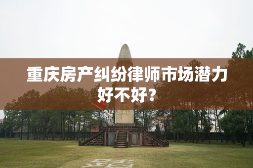 重庆房产纠纷律师市场潜力好不好？