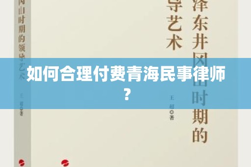 如何合理付费青海民事律师？