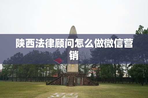 陕西法律顾问怎么做微信营销