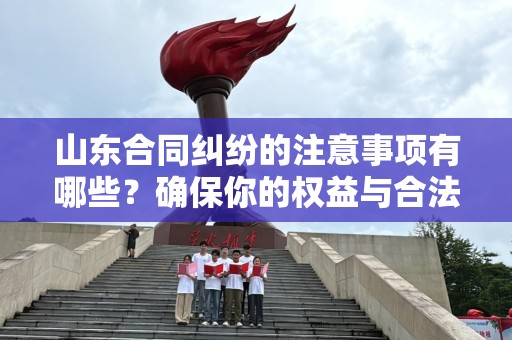山东合同纠纷的注意事项有哪些？确保你的权益与合法性