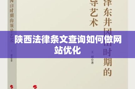 陕西法律条文查询如何做网站优化
