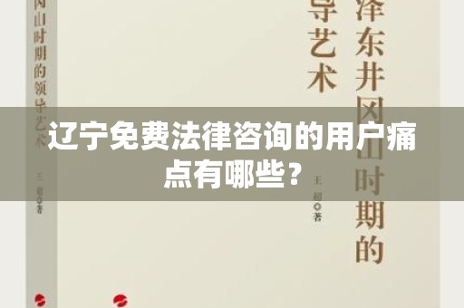 辽宁免费法律咨询的用户痛点有哪些？
