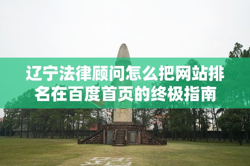 辽宁法律顾问怎么把网站排名在百度首页的终极指南