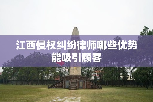 江西侵权纠纷律师哪些优势能吸引顾客