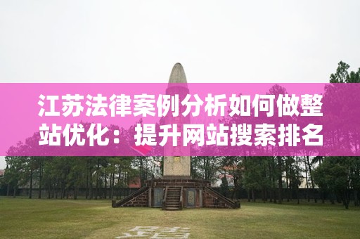 江苏法律案例分析如何做整站优化：提升网站搜索排名的策略