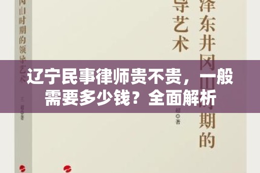 辽宁民事律师贵不贵，一般需要多少钱？全面解析