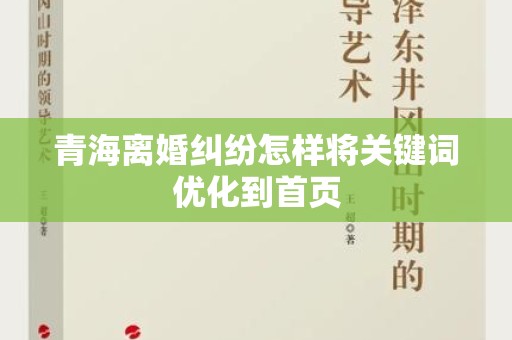 青海离婚纠纷怎样将关键词优化到首页