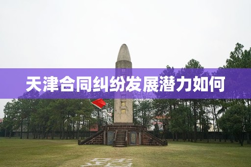 天津合同纠纷发展潜力如何