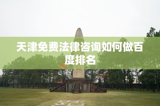 天津免费法律咨询如何做百度排名