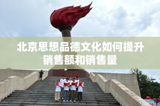 北京思想品德文化如何提升销售额和销售量