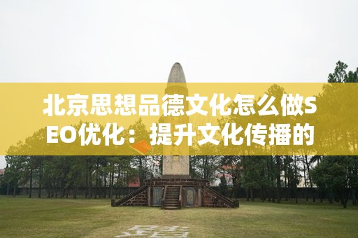 北京思想品德文化怎么做SEO优化：提升文化传播的策略与技巧