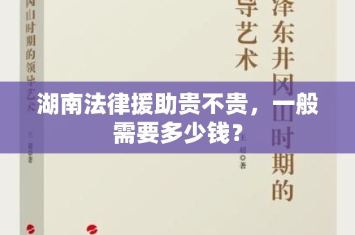 湖南法律援助贵不贵，一般需要多少钱？