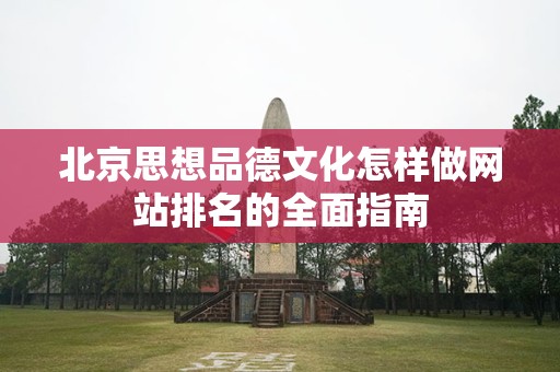 北京思想品德文化怎样做网站排名的全面指南