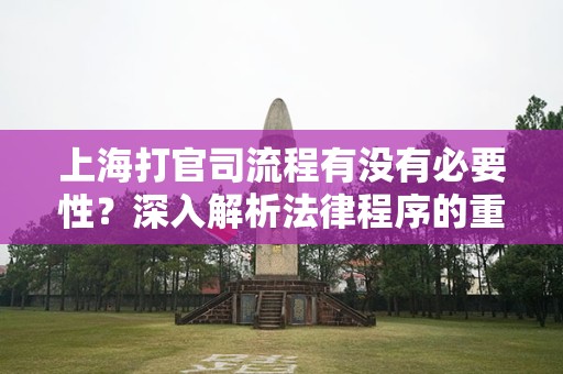 上海打官司流程有没有必要性？深入解析法律程序的重要性