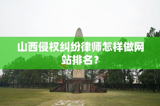 山西侵权纠纷律师怎样做网站排名？