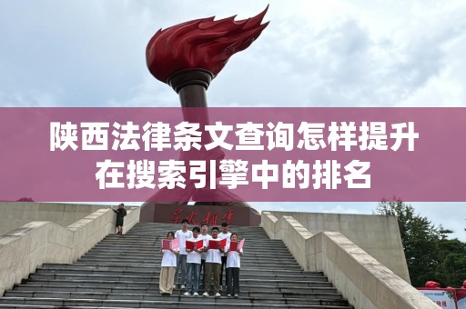 陕西法律条文查询怎样提升在搜索引擎中的排名